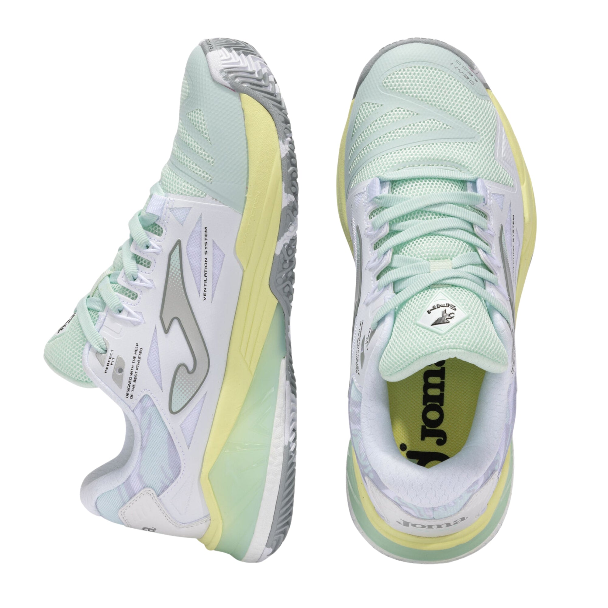 Joma SPIN Lady 2502 Padel Shoe - White - Side