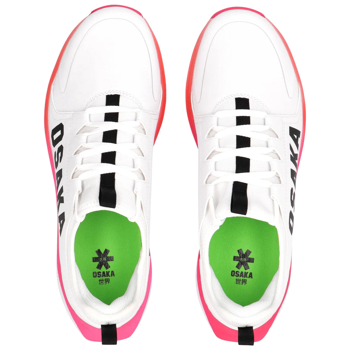 Osaka Furo Court Shoes - White/Raspberry - Top