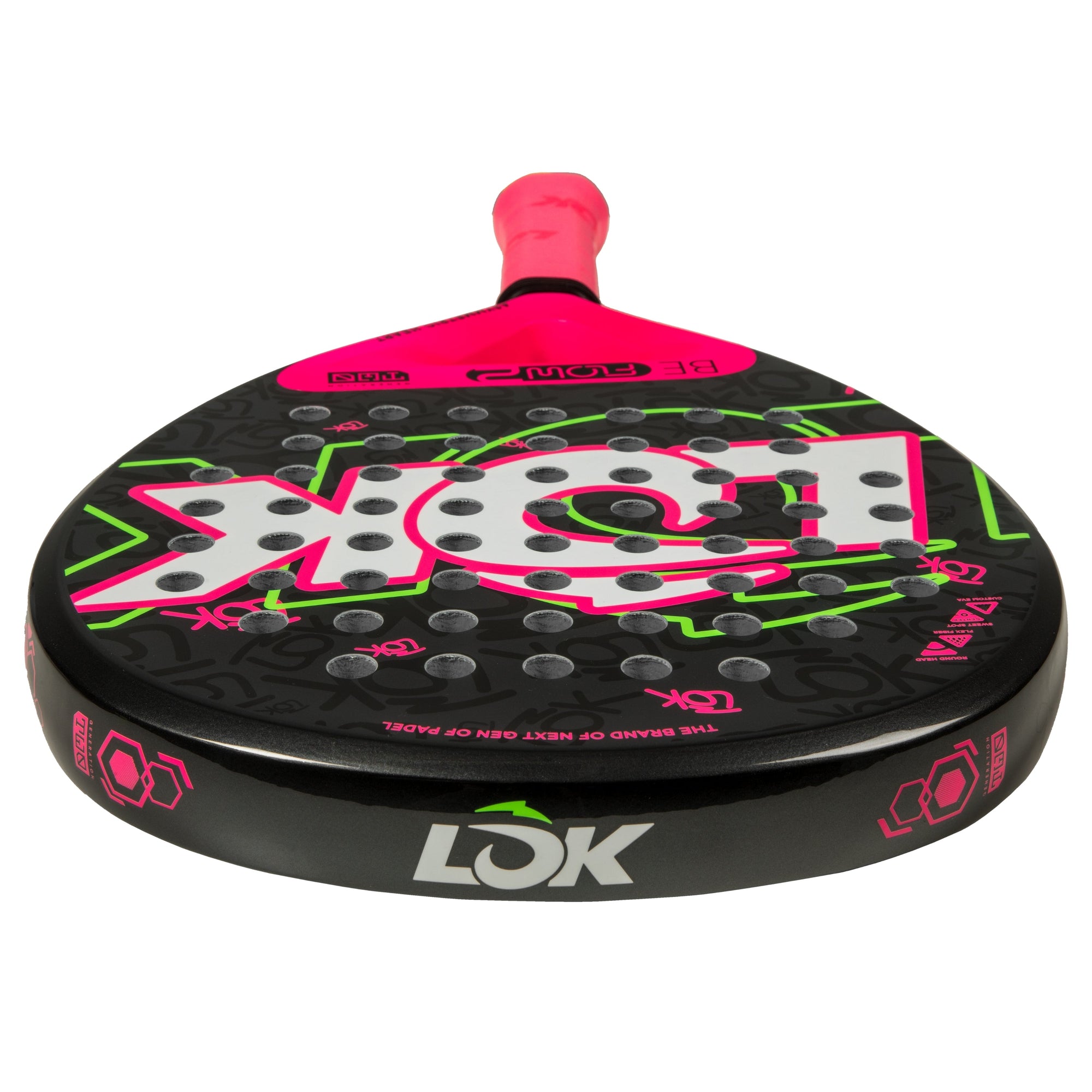 LOK Be Flow Gen 2 Padel Racket - Pink - Top
