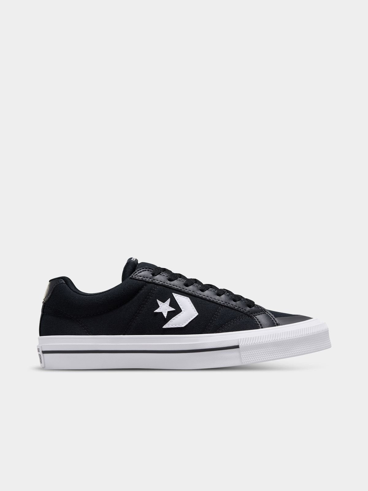 Iconic Converse Men's Sport Casual Black White Canvas Sneakers - Comfortable Versatile Style