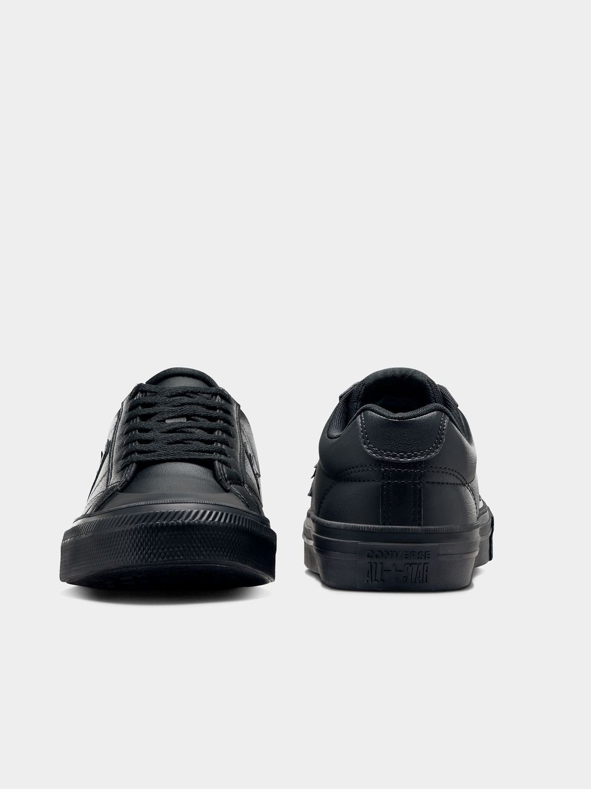 Converse Men's Sport Casual Faux Leather Black Sneakers for Everyday Style