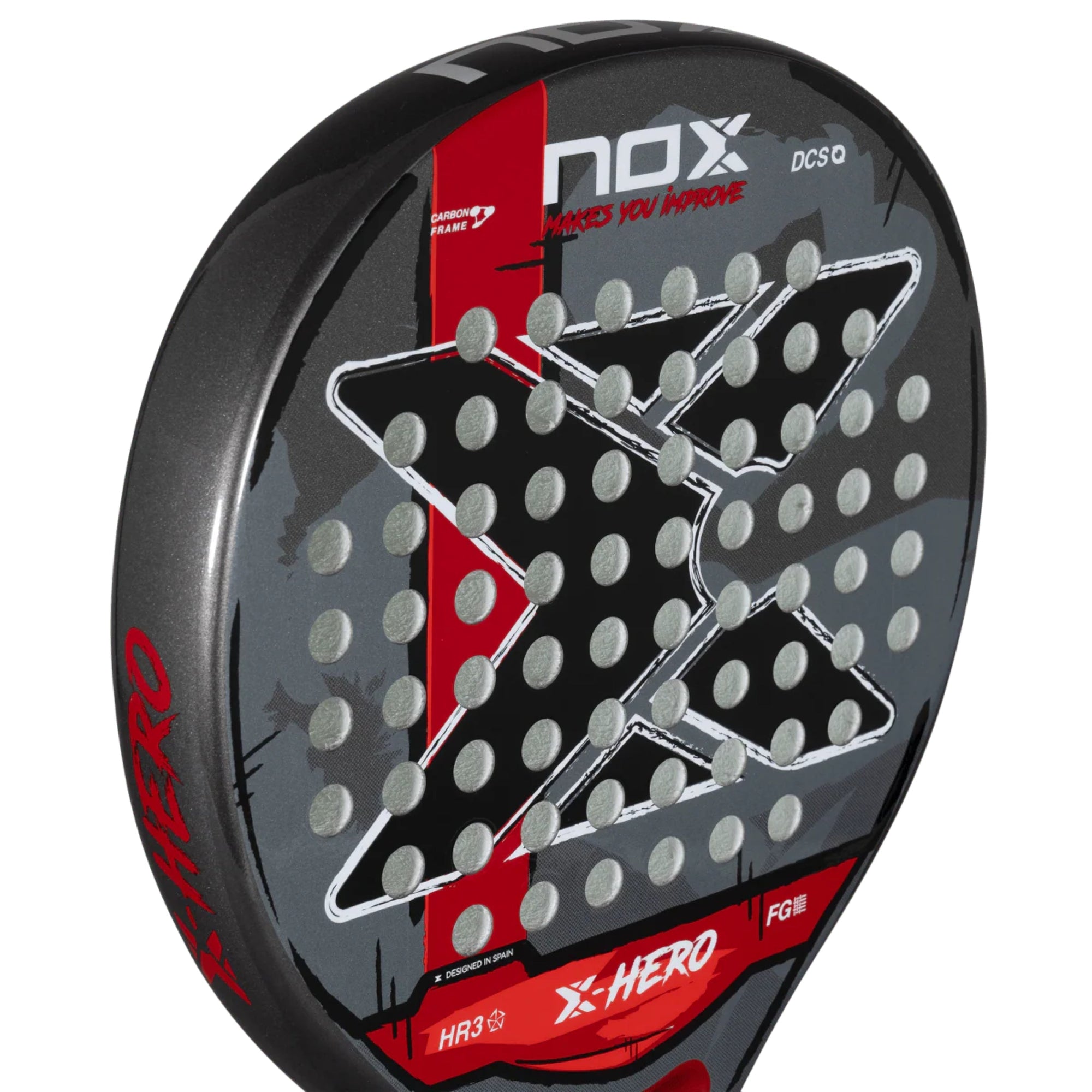 NOX X-Hero Red Padel Racket - Face