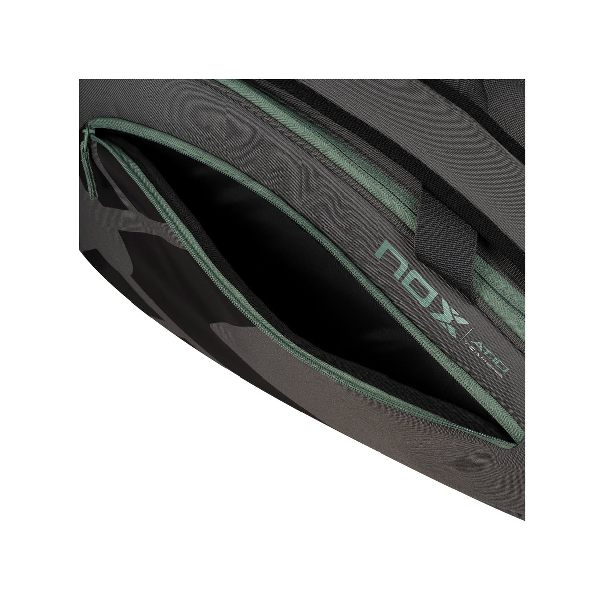 NOX AT10 Team Padel Bag - Grey/Green - Pocket