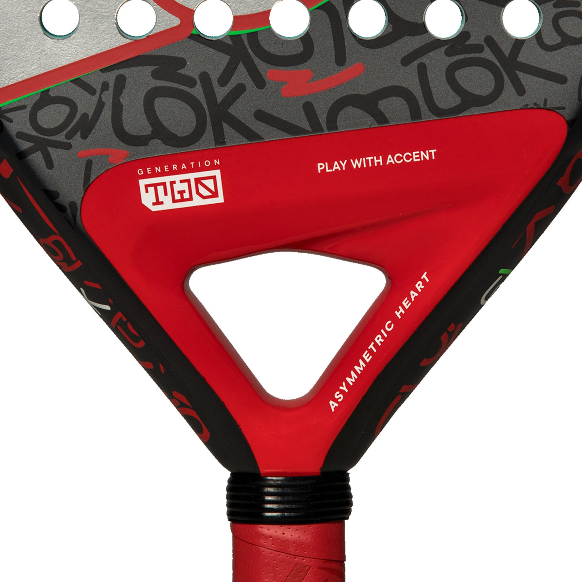 LOK Be Hype Gen 2 Padel Racket - Red - Heart