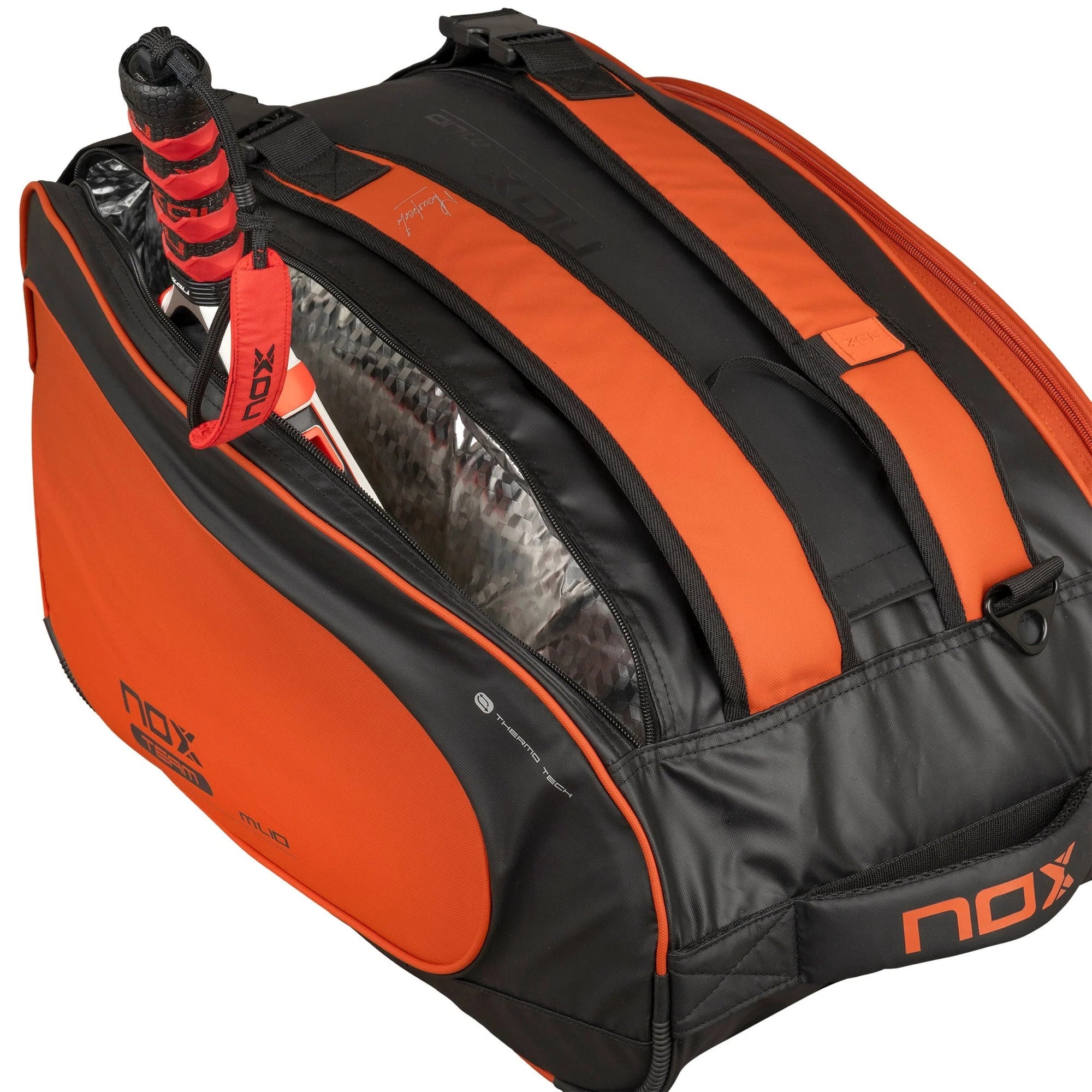 NOX ML10 Team Padel Bag - Black/Orange - Racket
