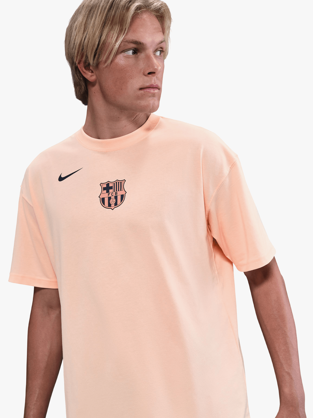 Nike Men's FC Barcelona T90 Remix Mango Tee - Retro Football Style