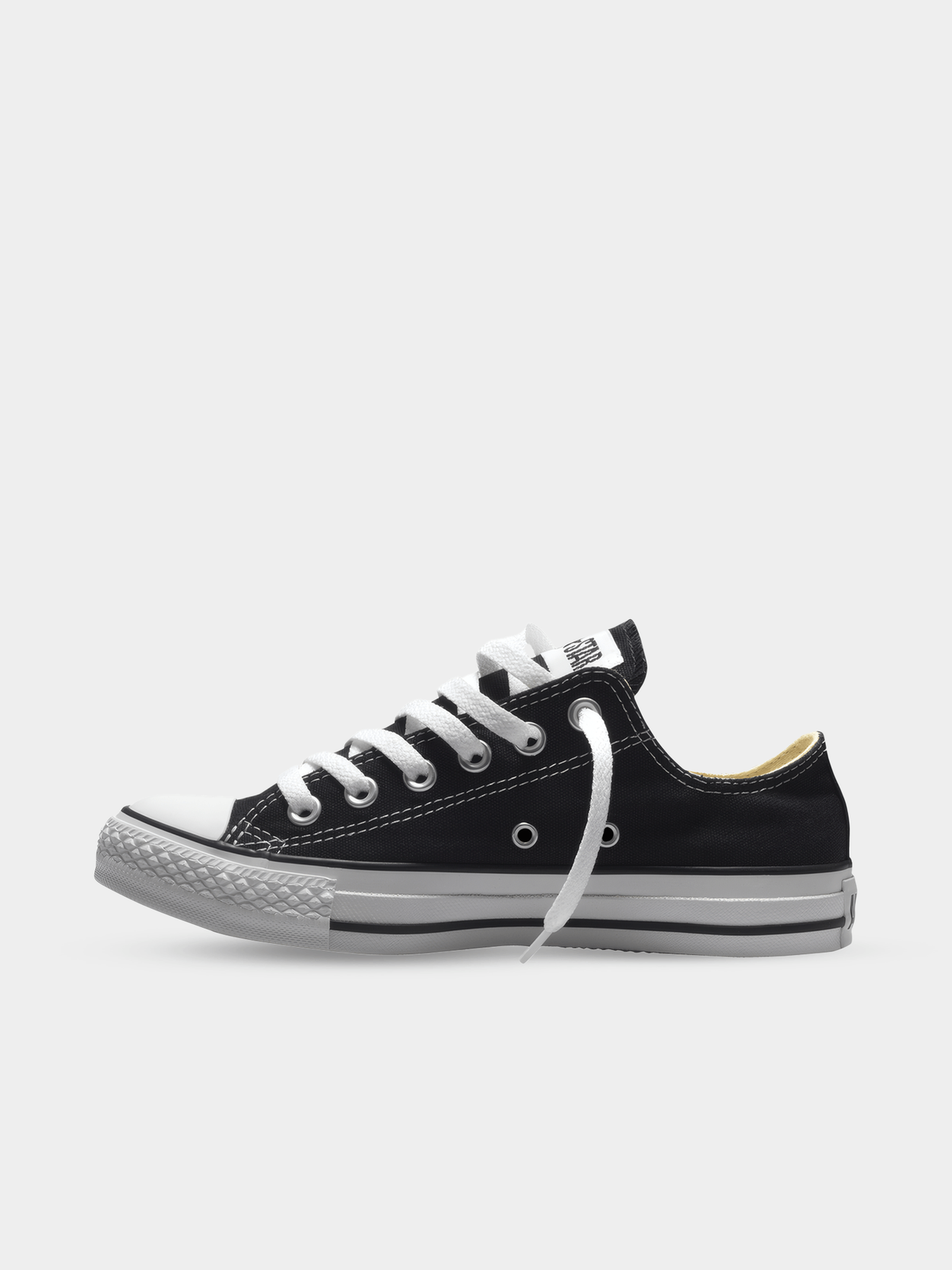 Classic Converse Men's Chuck Taylor All Star Low-Top Black White Canvas Sneakers