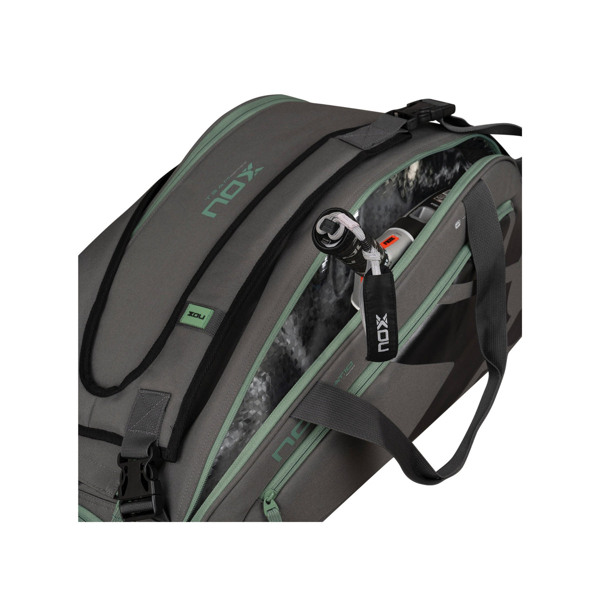 NOX AT10 Team Padel Bag - Grey/Green - Padel Racket