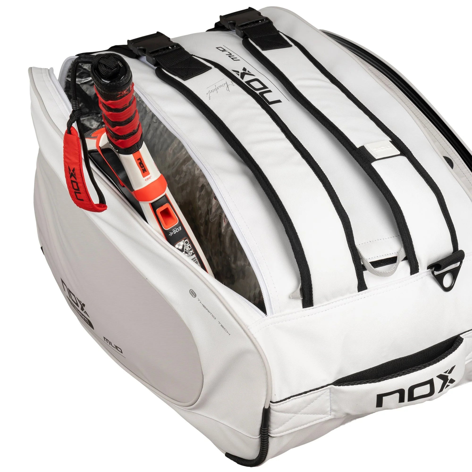 NOX ML10 Team Padel Bag - White/Grey - Racket