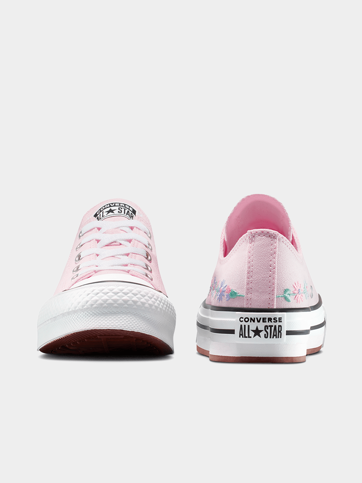 Converse Junior Chuck Taylor All Star Lift Platform Floral Pink Sneakers