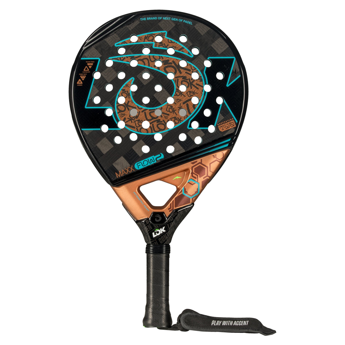 LOK Maxx Flow Gen 2 Padel Racket - Logo