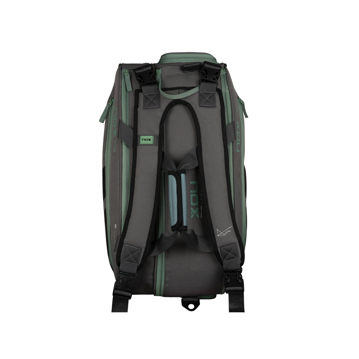NOX AT10 Team Padel Bag - Grey/Green - Back