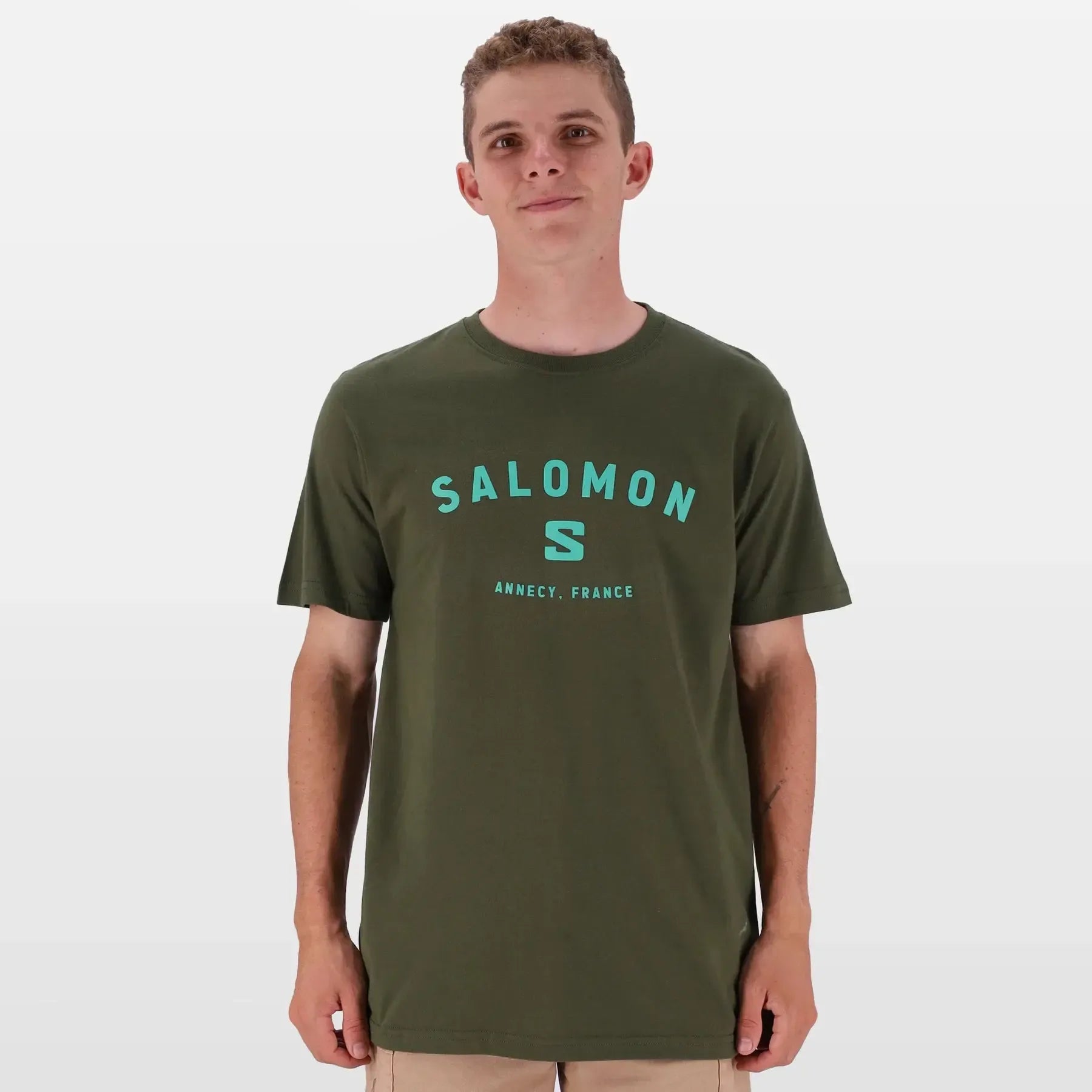 Salomon Men's Alpine Cotton T-Shirt: Sporty, Comfortable, Classic Crew Neck Top