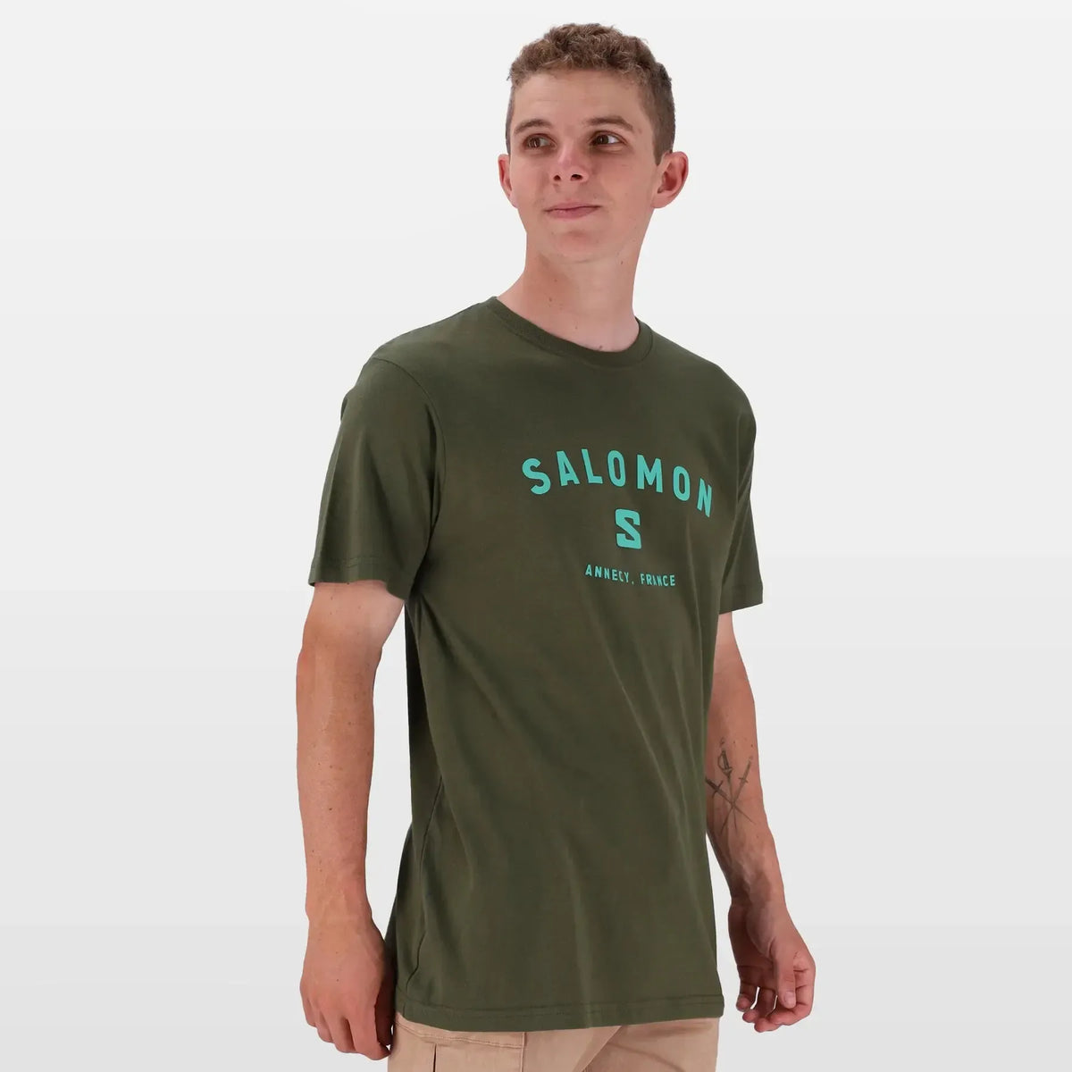 Salomon Men&#39;s Alpine Cotton T-Shirt: Sporty, Comfortable, Classic Crew Neck Top