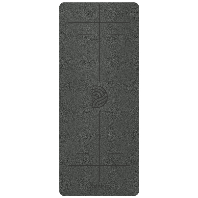 Desha Premium Eco Natural Rubber Yoga Mat: High-Grip, Non-Slip, Alignment