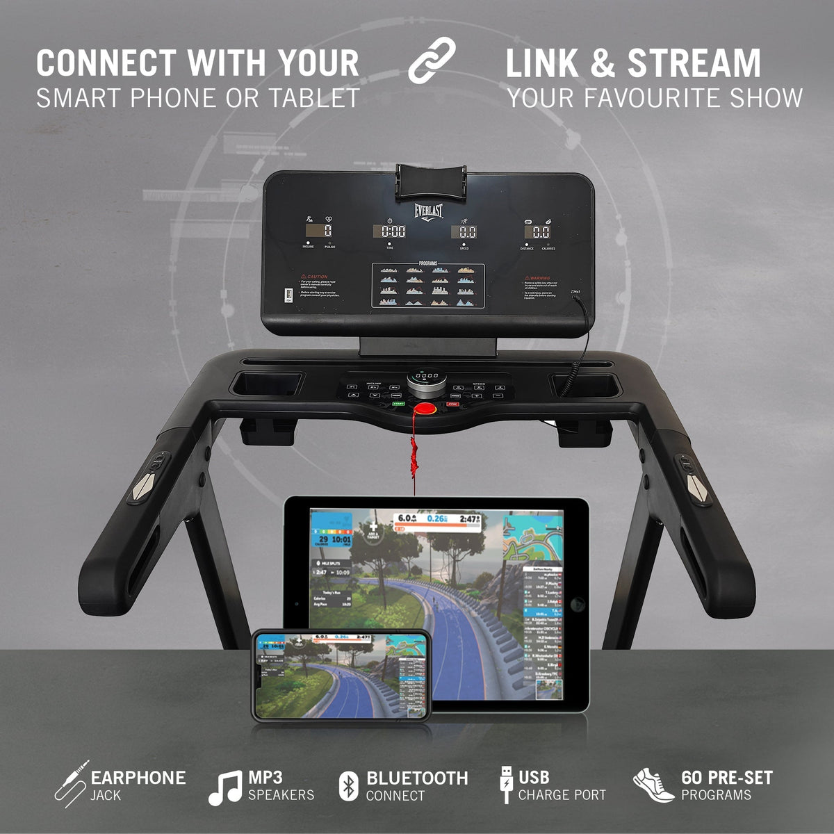 EVERLAST FORTIS TREADMILL with Bluetooth &amp; Fitness Apps