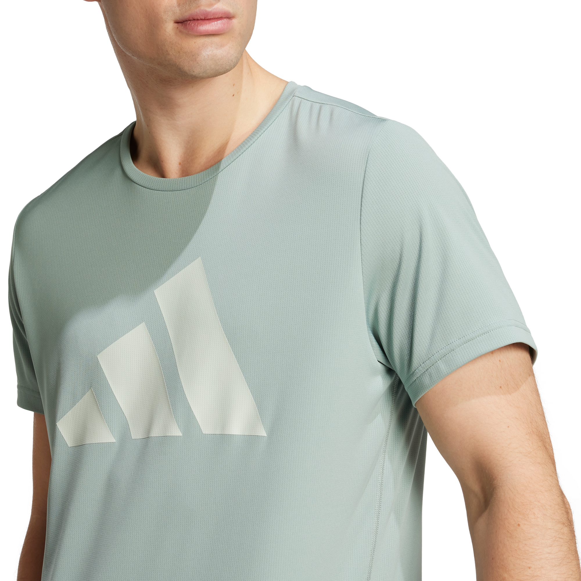 Adidas Run It Tee Silver Green