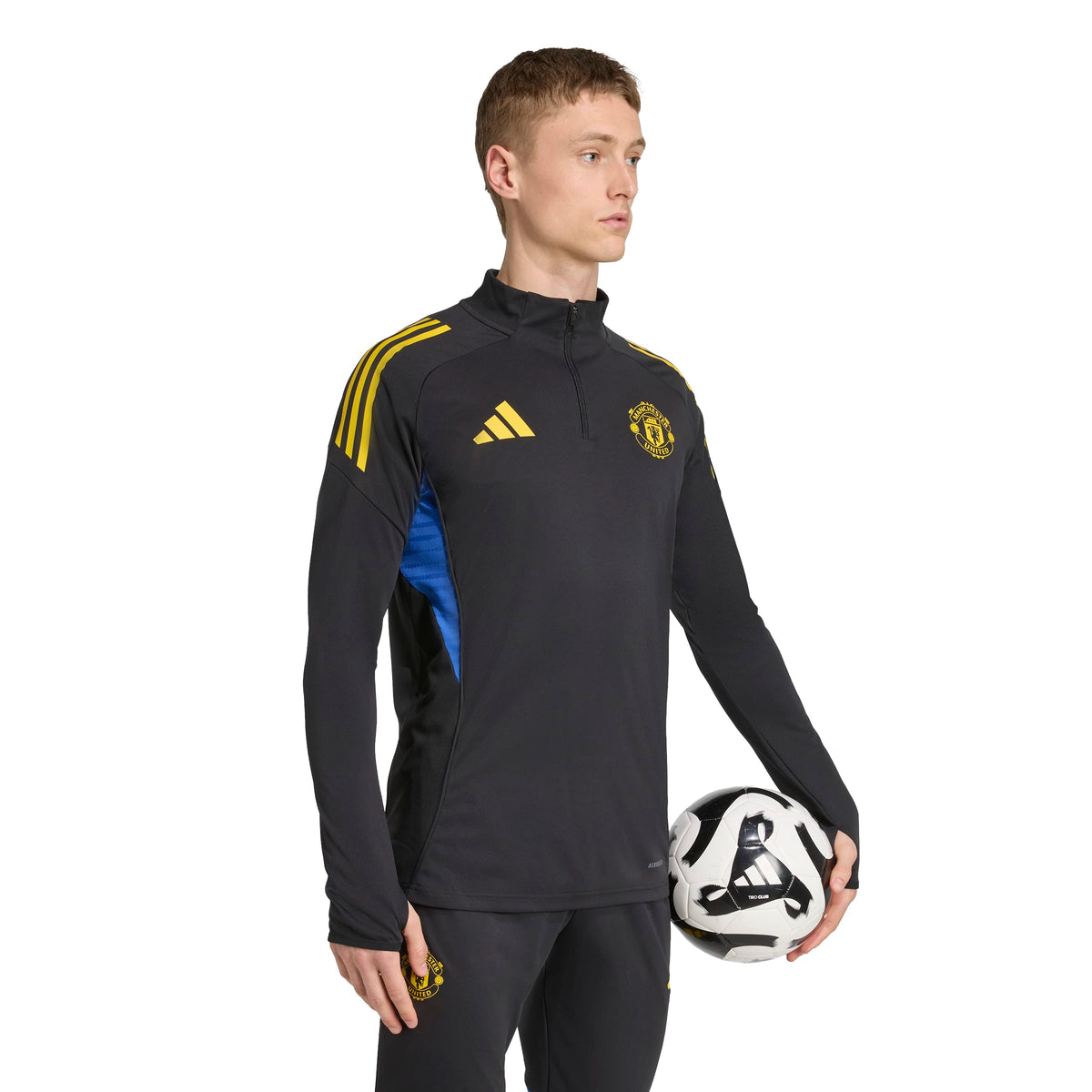 Adidas Manchester United Tiro 25 Competition Training Top Black / Hi-Res Blue