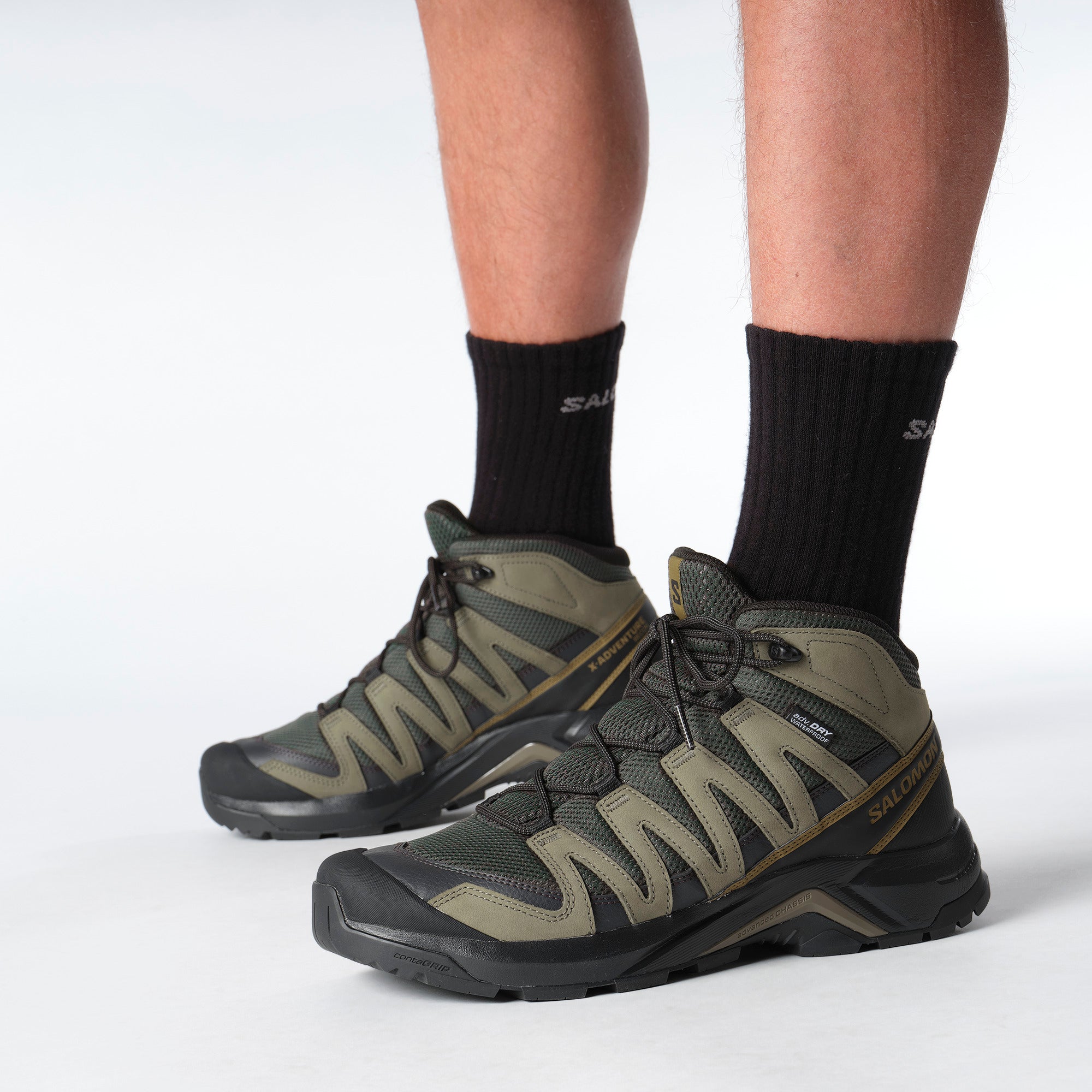 Salomon X-Adventure Recon Mid Waterproof Hiking Boots: Durable Leather Trail Footwear