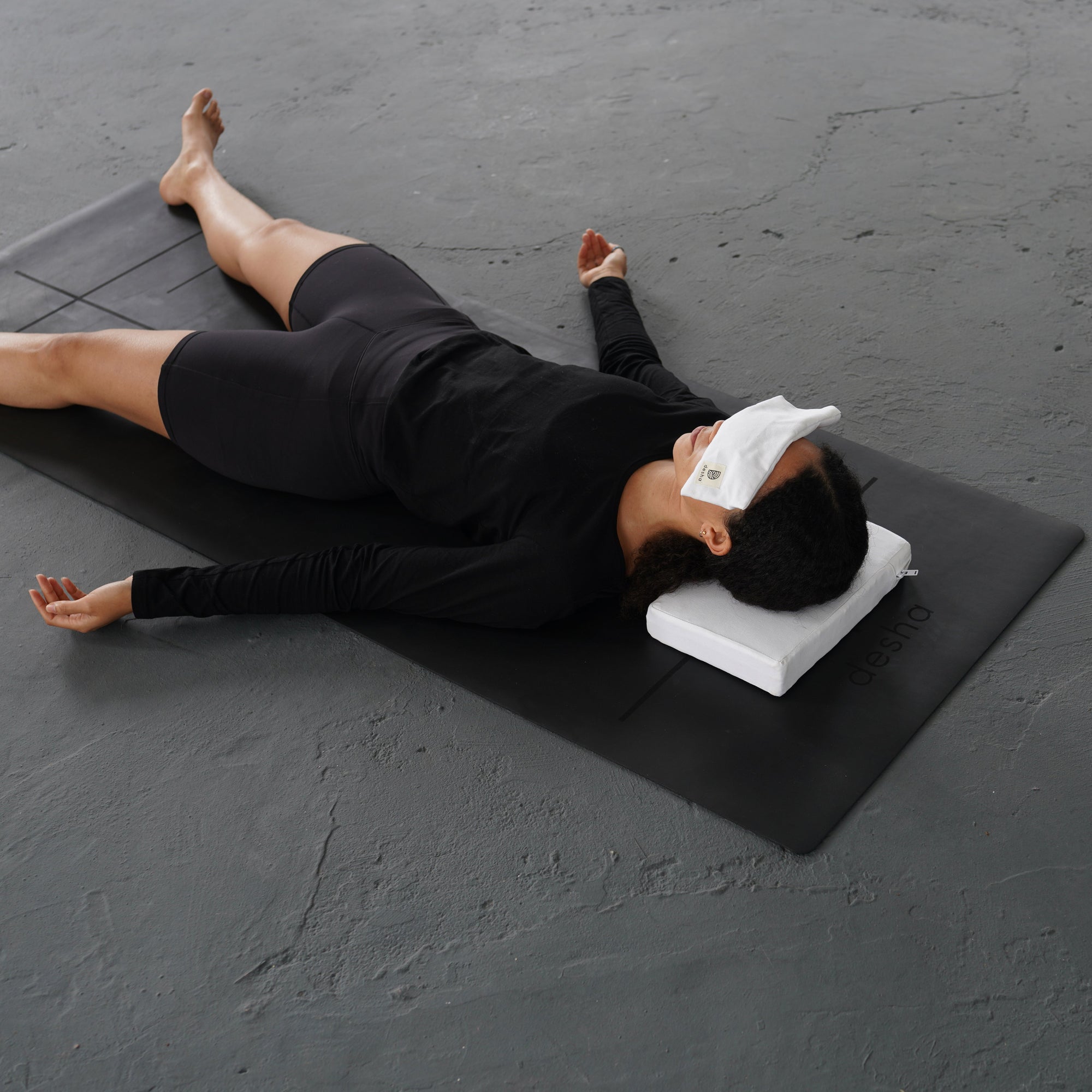 Luxurious Burnt Orange Flax Seed Eye Pillow for Yoga Savasana Relaxation