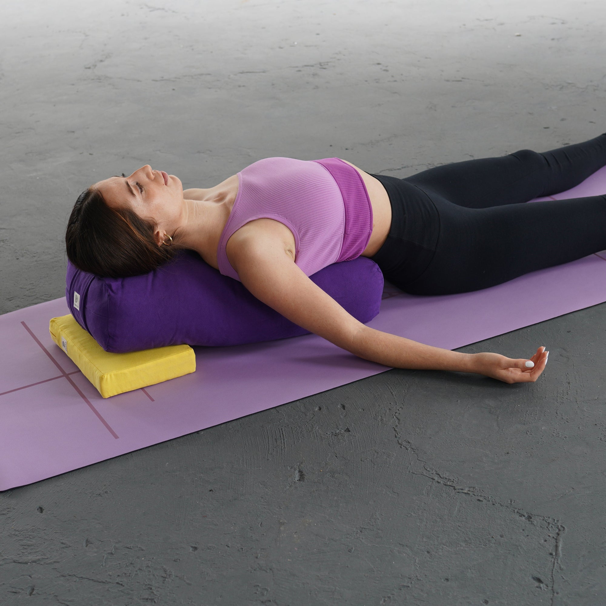 Premium High-Density Lilac Yoga Foam Cushion for Enhanced Support & Comfort