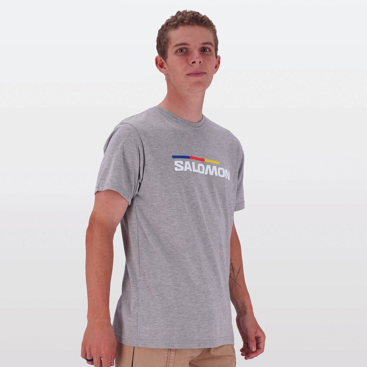 Salomon Men&#39;s Old Racer II Cotton Logo Tee - Comfortable Regular Fit