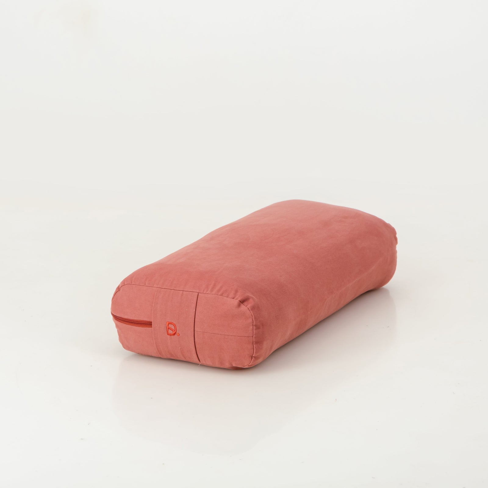 Rose Clay Rectangle Yoga Bolster: Spinal Support, Cotton Cover, Eco-Friendly Fill