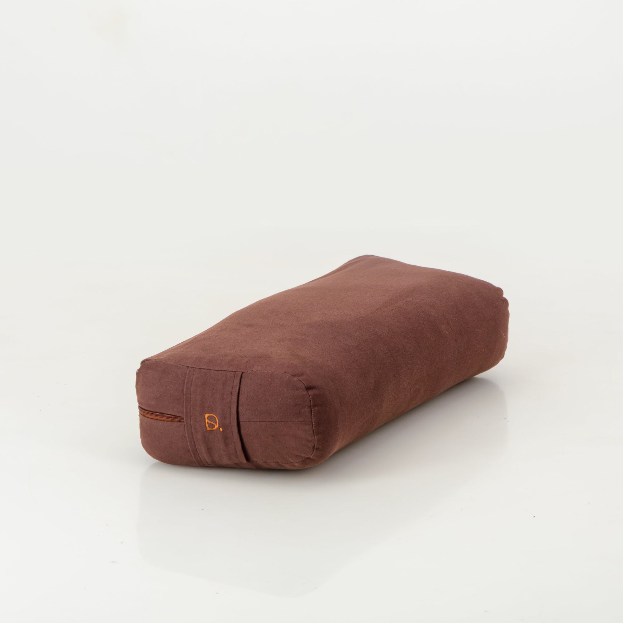 Premium Rectangle Yoga Bolster for Spinal Support - Chocolate Cotton Cover