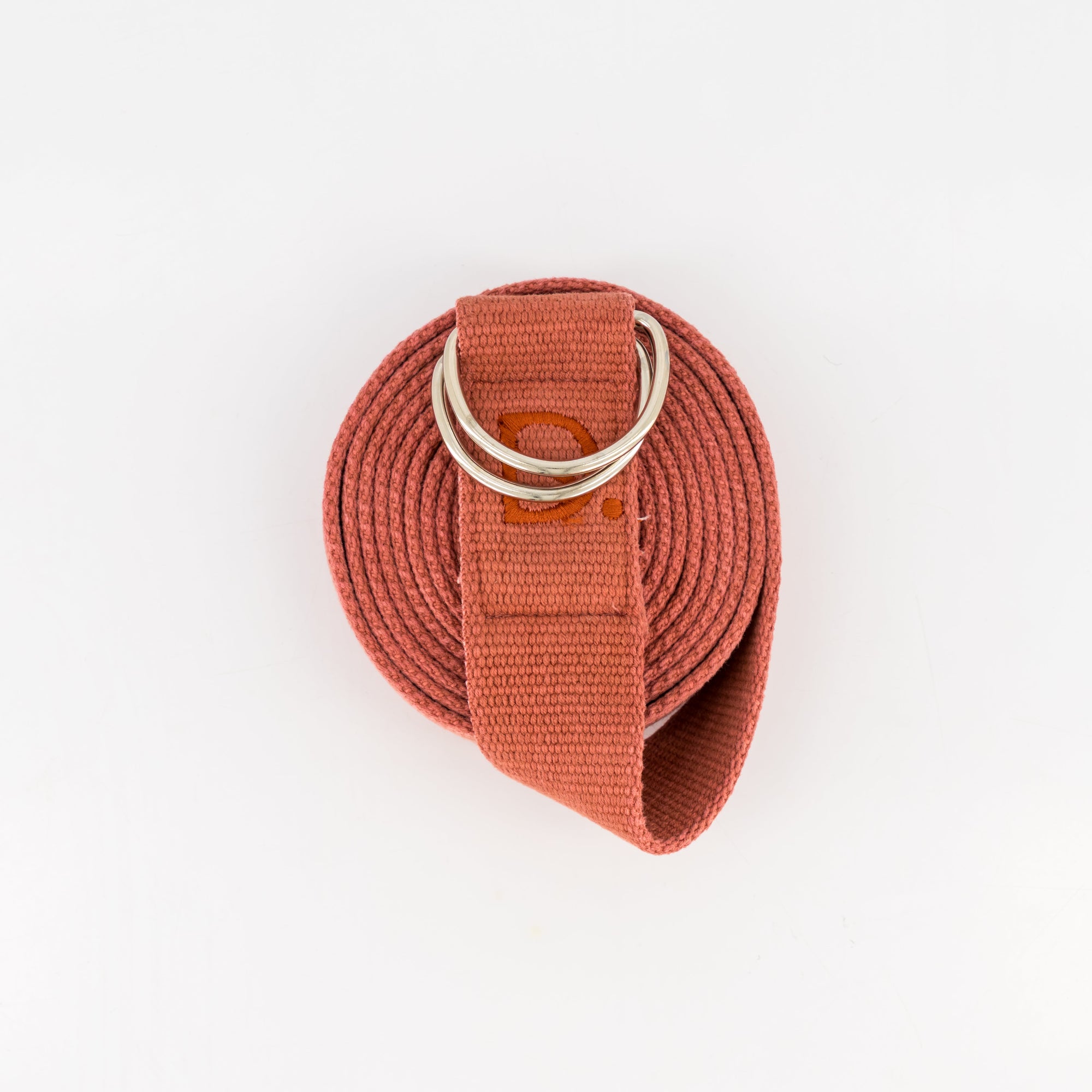 Desha Rose Clay Cotton Yoga Strap for Enhanced Flexibility & Pose Accessibility