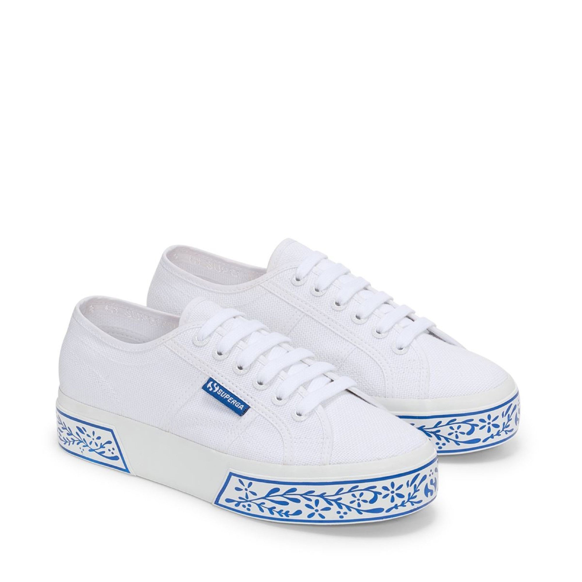 2740 CERAMIC PRINT - WHITE BLUE CERAMIC