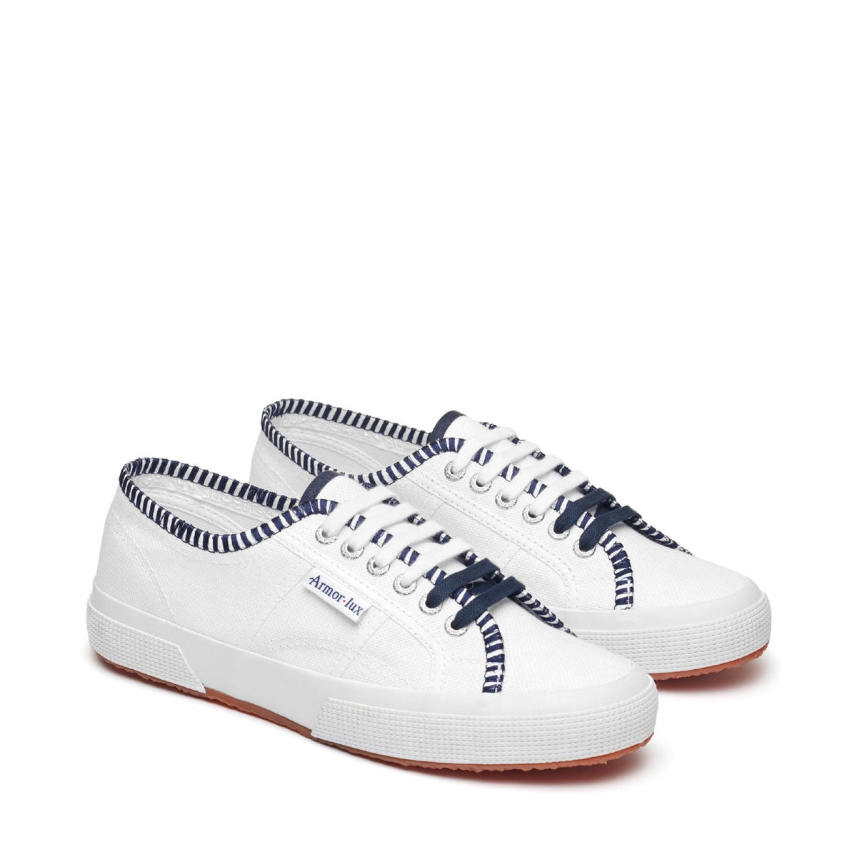 2750 COTTON EMB LINE - WHITE BLUE NAVY