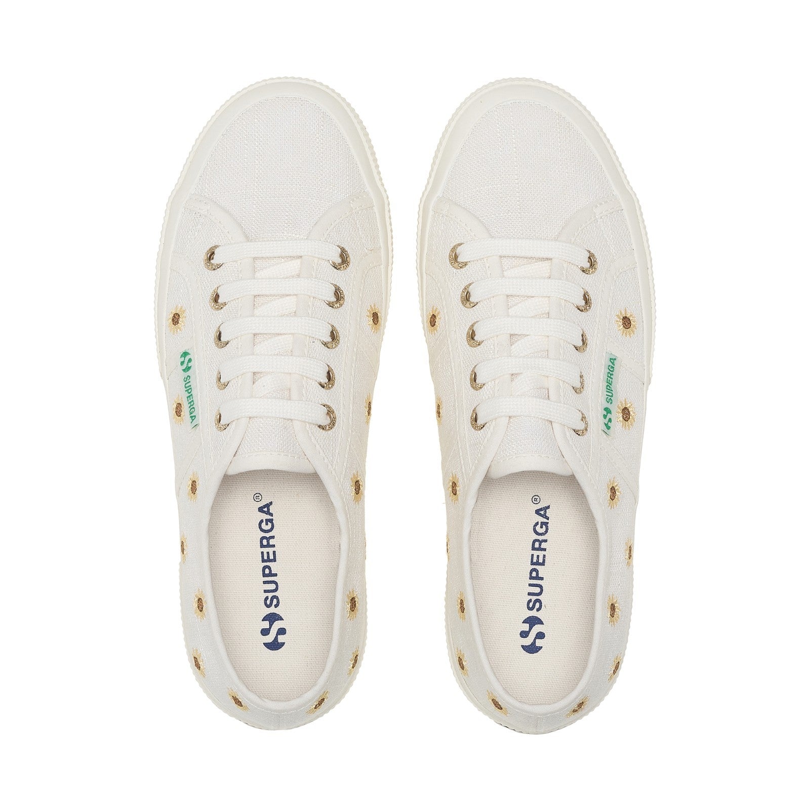 2750 EMB LINEN SUNFLOWER - WHITE AVORIO