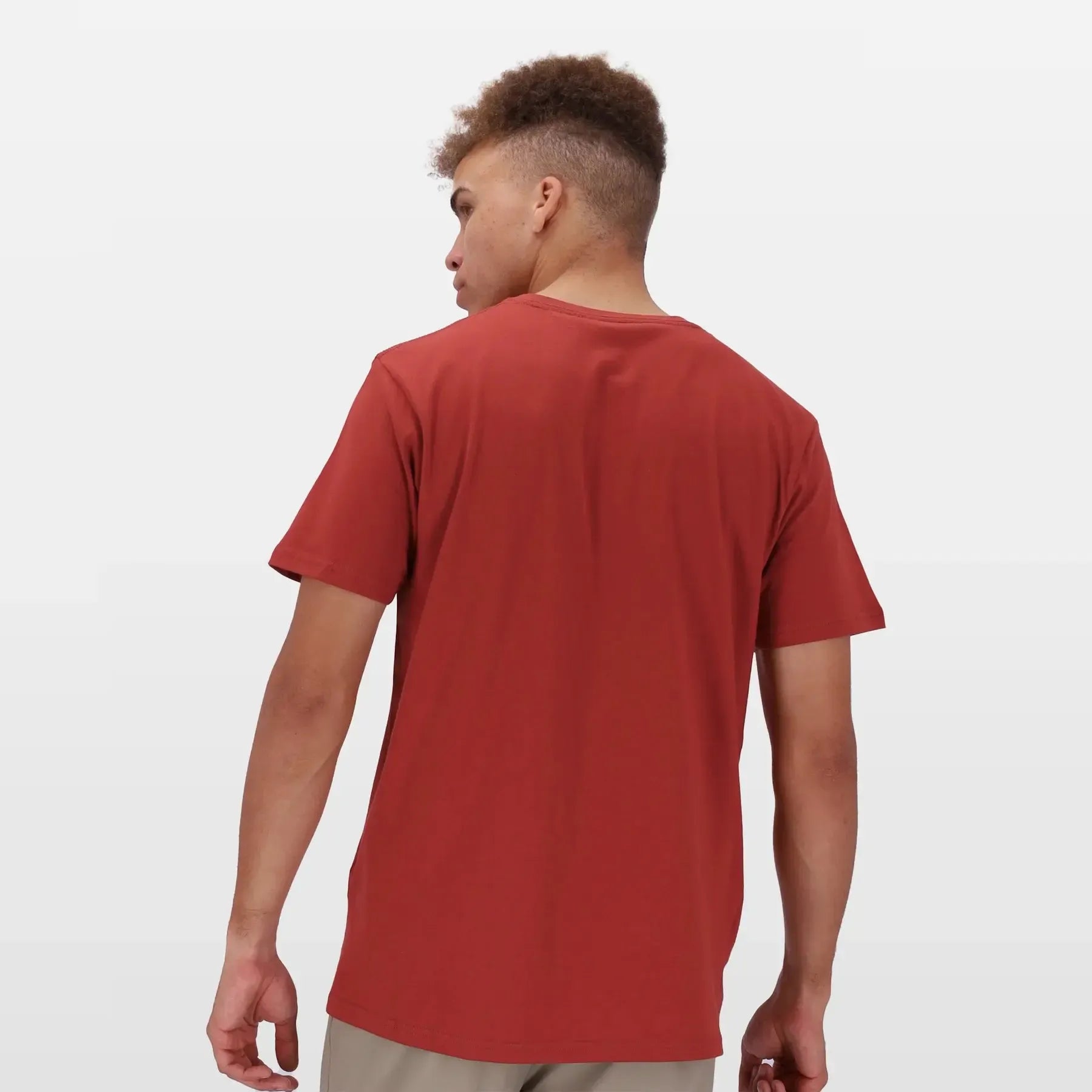 Salomon Men's Snowdown Cotton Regular Fit Logo Graphic T-Shirt Rust