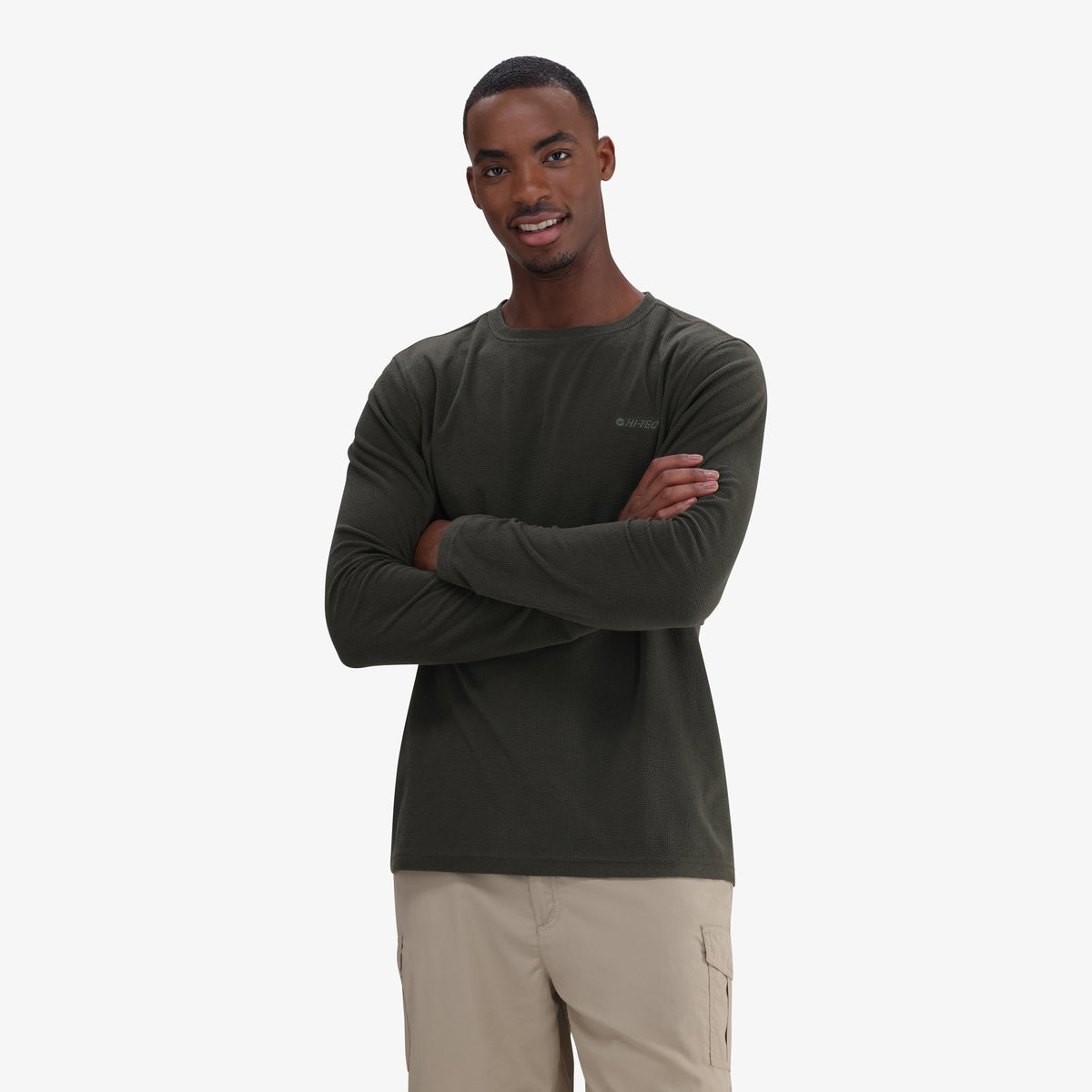 Hi-Tec Men&#39;s THERMO-TEC Round Neck Fleece: Cozy, Durable, Versatile Mid-Layer Top