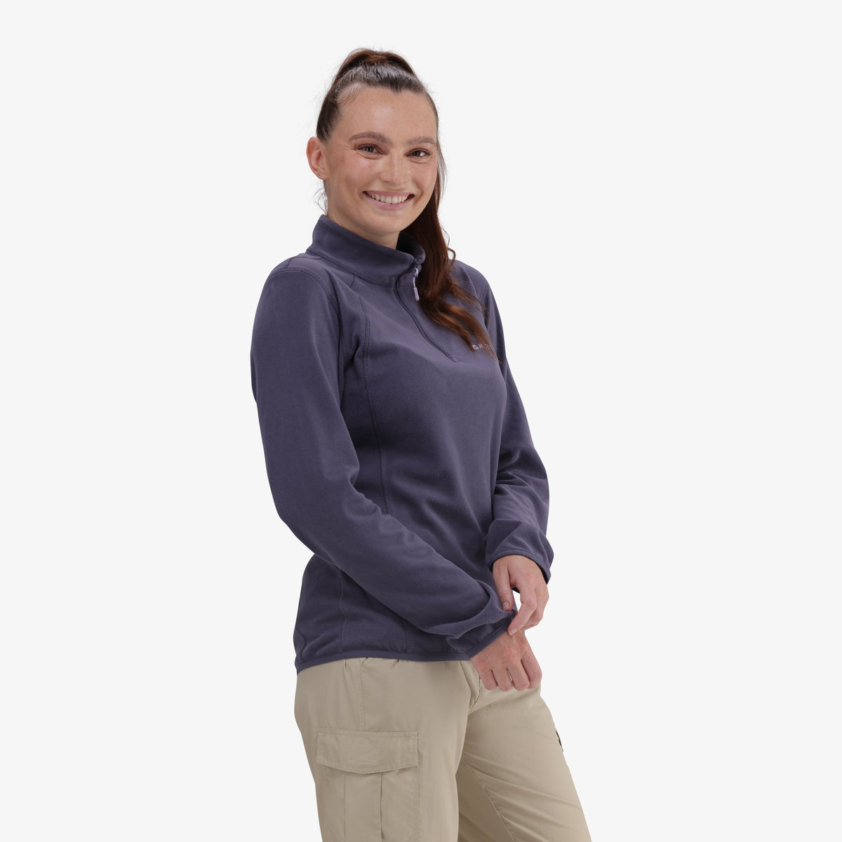 Hi-Tec Women&#39;s Performance Tech 1/4 Zip Microfleece Jacket Warm Layer