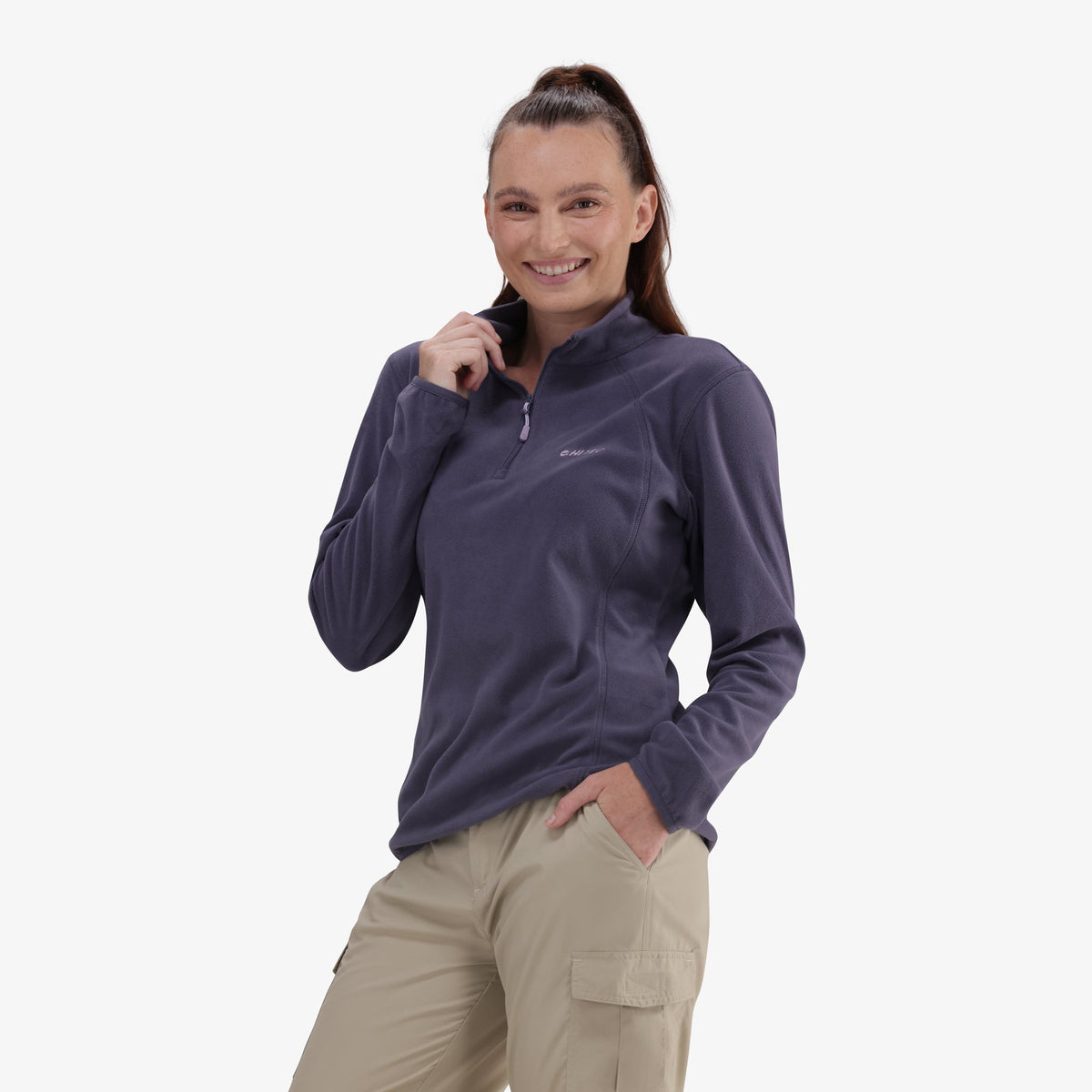 Hi-Tec Women&#39;s Performance Tech 1/4 Zip Microfleece Jacket Warm Layer