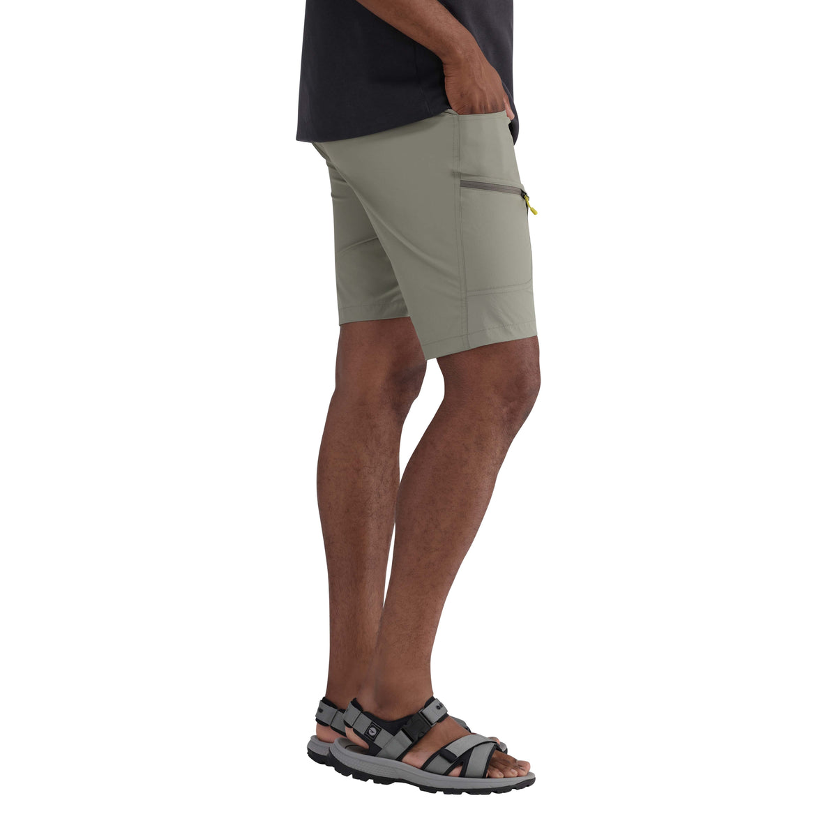 Hi-Tec Venture Men&#39;s Performance Shorts: 4-Way Stretch, UV50, Quick-Dry, Zipped Pockets