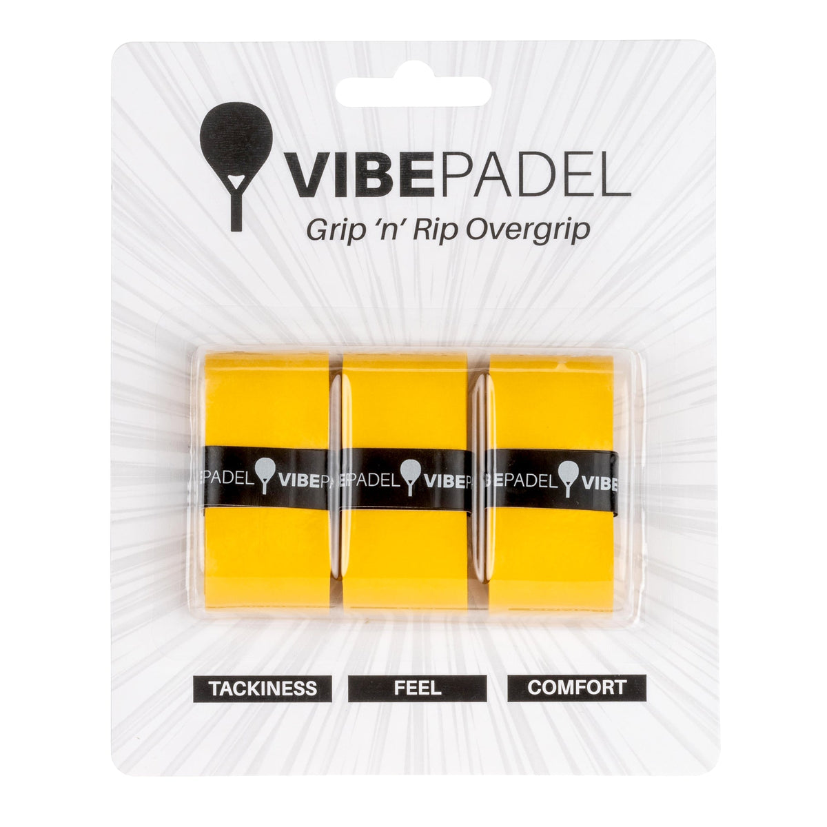 Vibe Padel Grip &#39;n&#39; Rip Overgrips - Orange