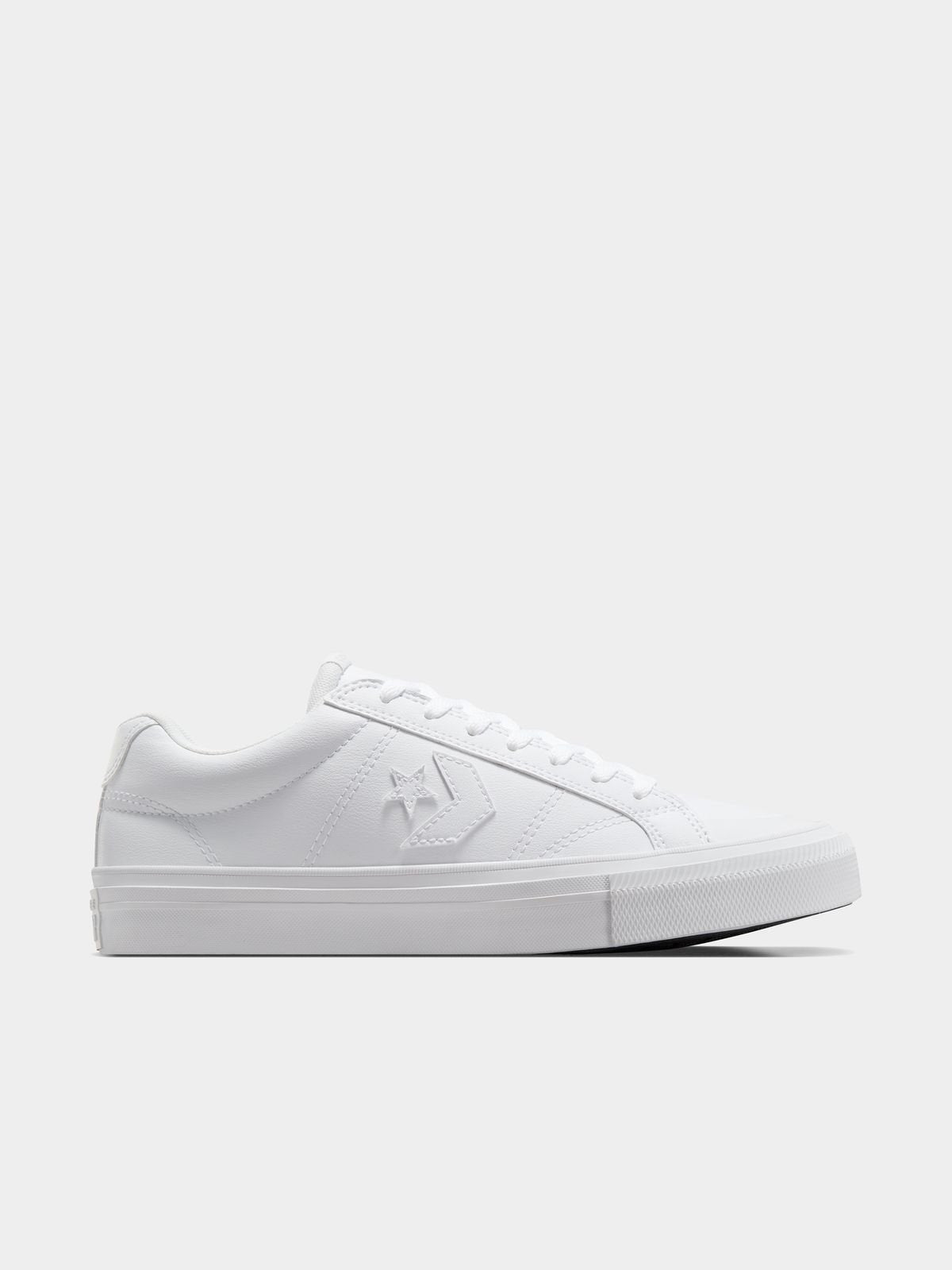 Converse Men's White Faux Leather Low-Top Sneakers for Everyday Comfort Style