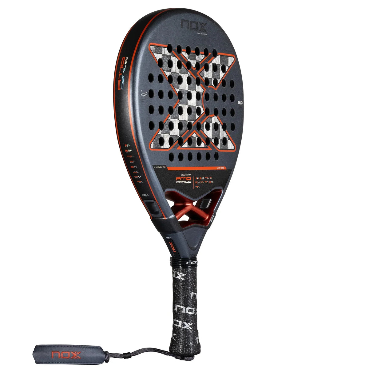 NOX AT10 Genius 18K Alum Padel Racket - Left