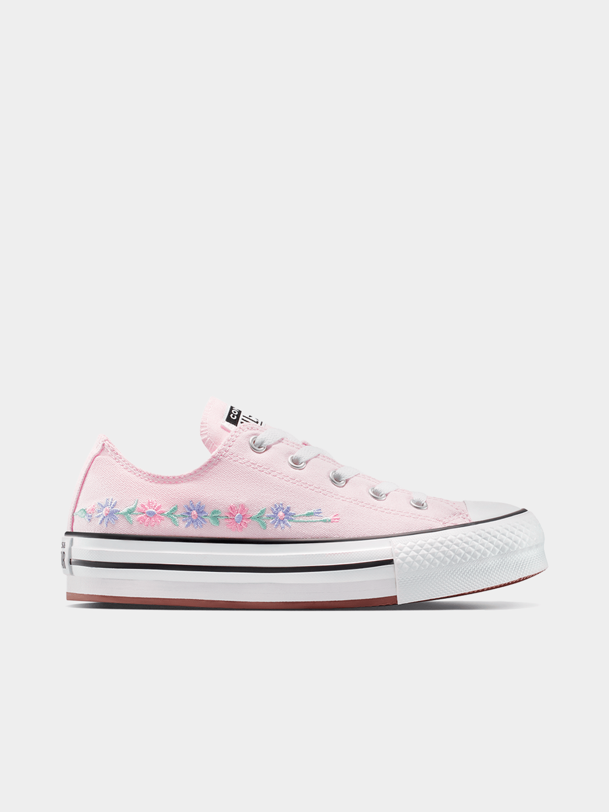 Converse Junior Chuck Taylor All Star Lift Platform Floral Pink Sneakers