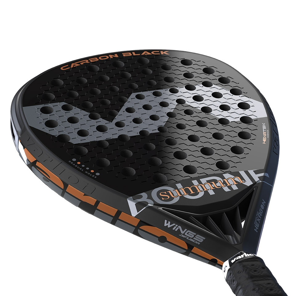 Varlion Bourne Summum Carbon Black Padel Racket-Face