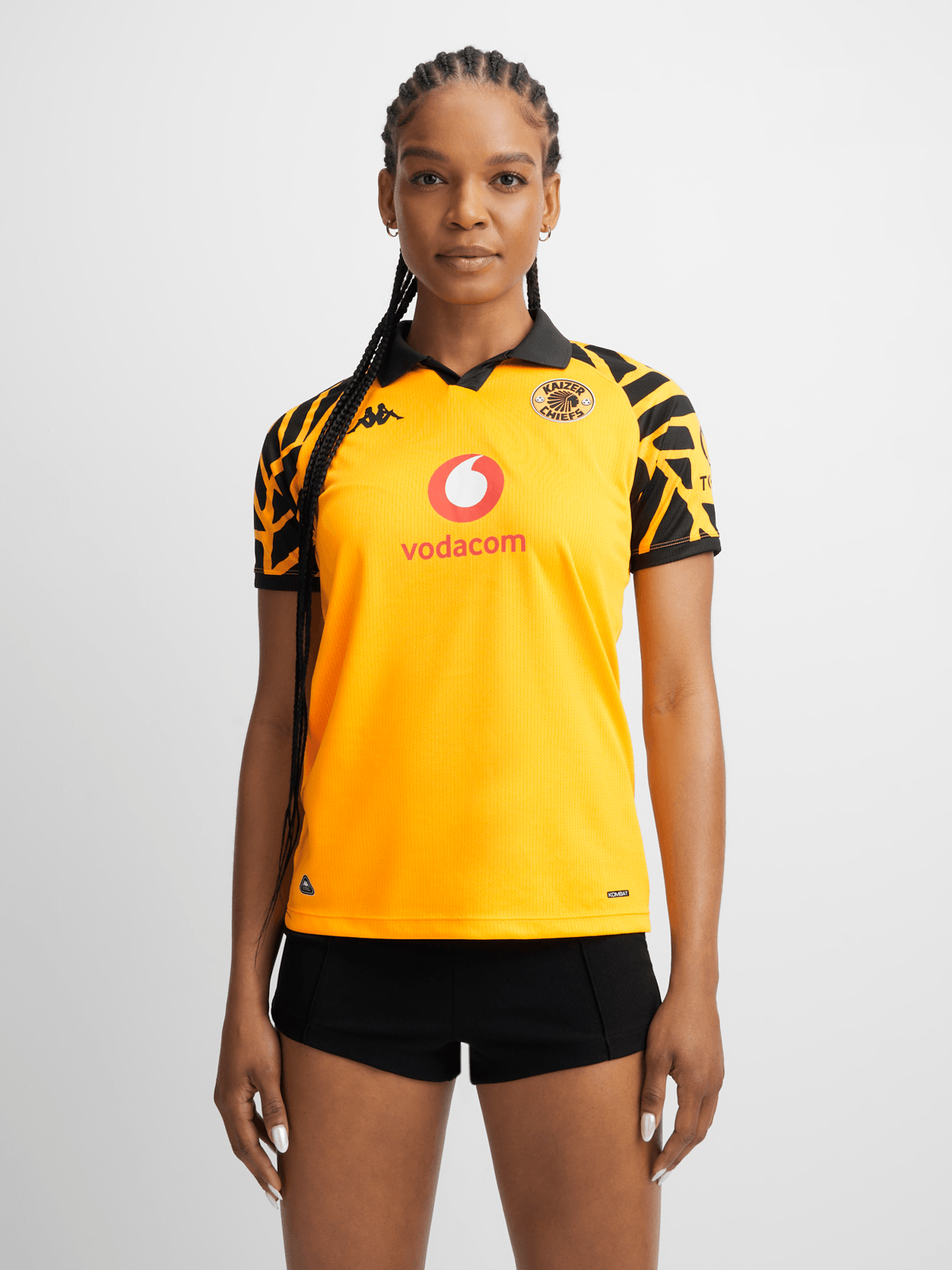 Official Kappa Women's Kaizer Chiefs 25/26 Home Yellow Soccer Jersey Performance
