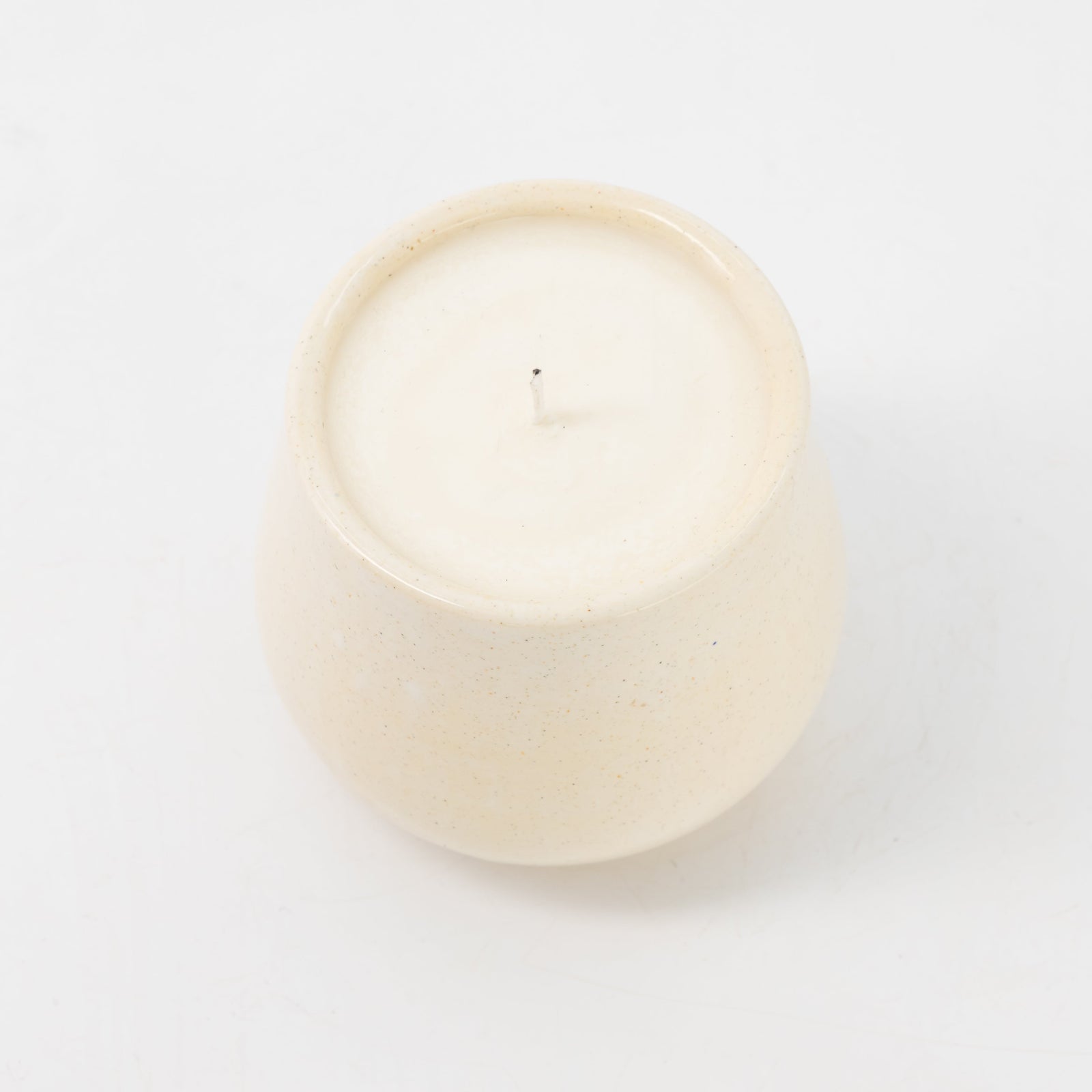 Handcrafted Natural Coconut Beeswax Candle, Reusable Ceramic Vessel, Eco-Friendly Home Decor