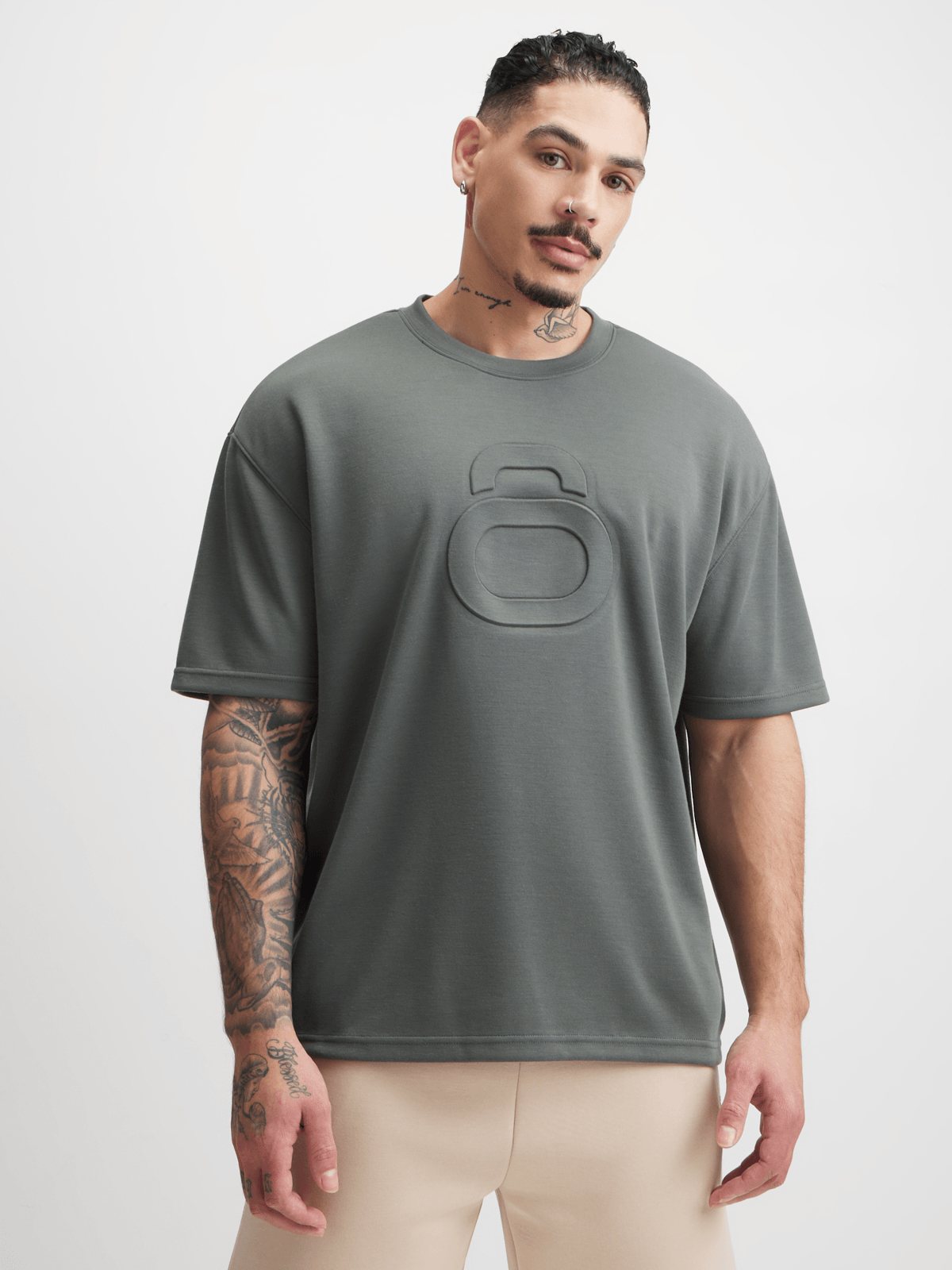 TS Men&#39;s Premium Tonal Fatigue Tee - Soft Interlock Fabric for Training &amp; Style
