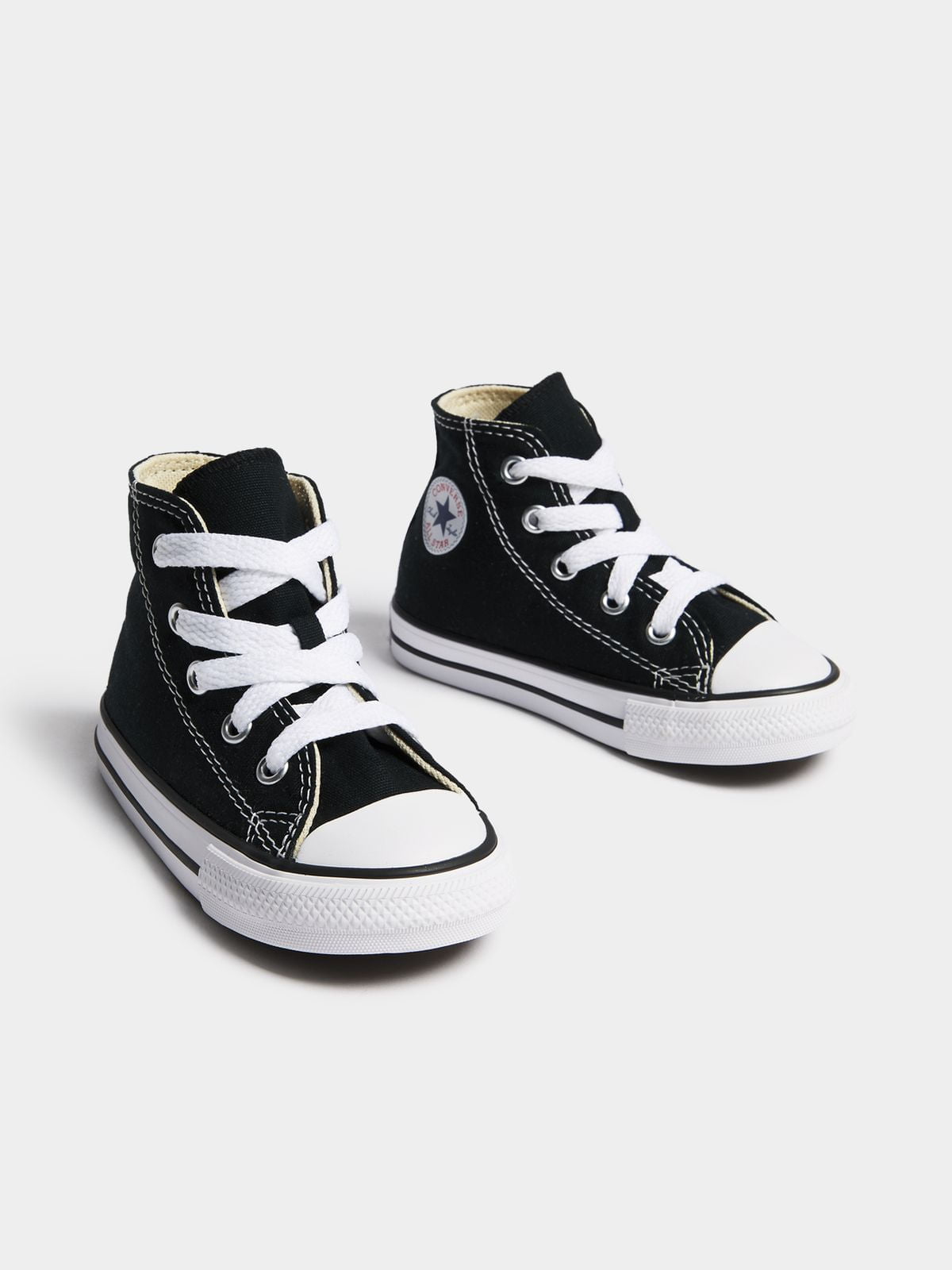 Classic Converse Junior Infant All Star Black/White Canvas High-Top Sneakers