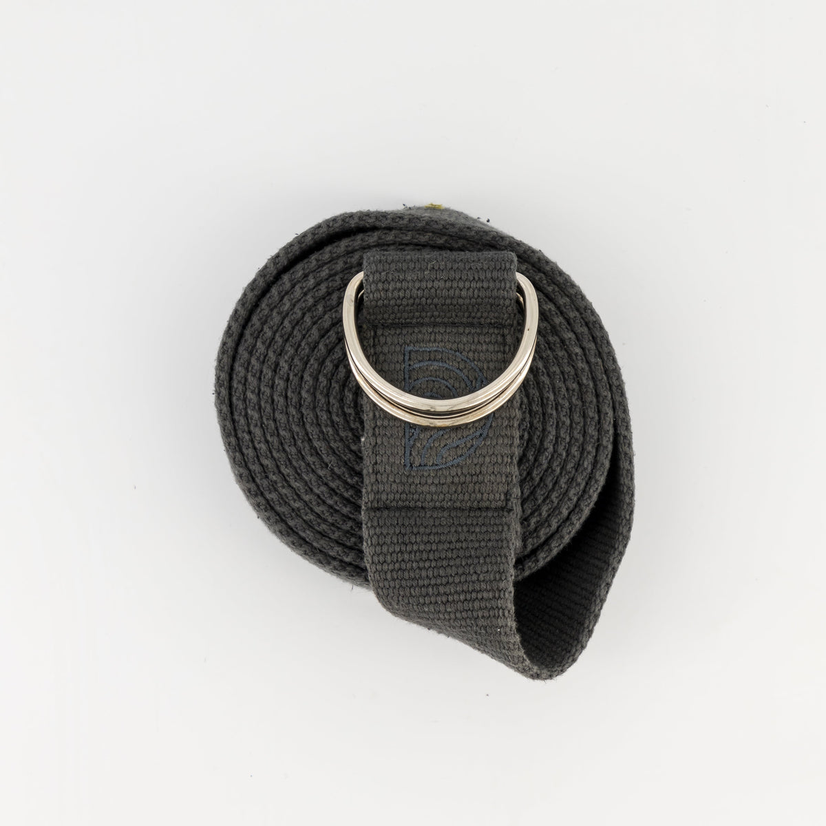 Durable Charcoal Cotton Yoga Strap: Enhance Flexibility, Mobility &amp; Pose Accessibility
