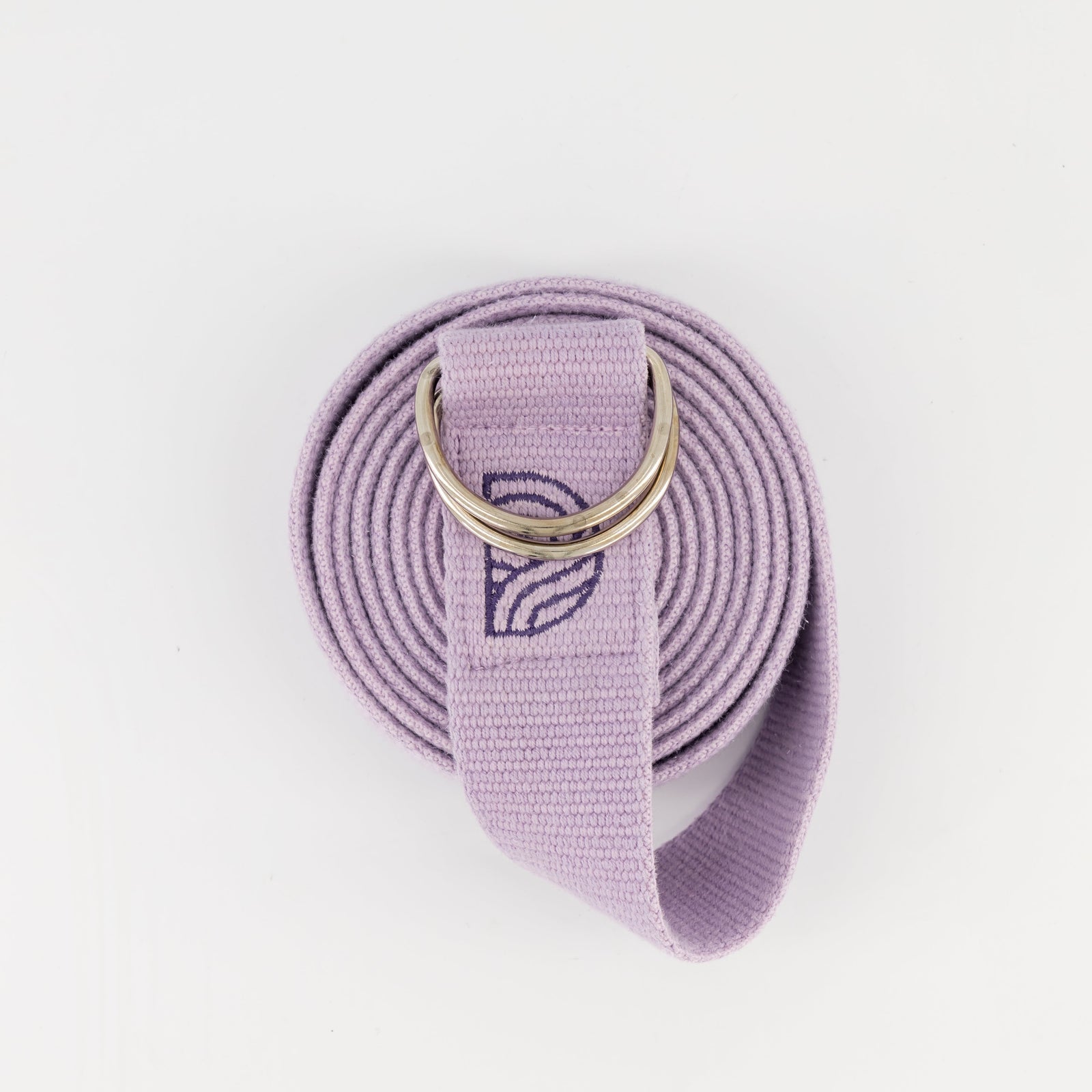 Adjustable Lilac Cotton Yoga Strap: Improve Mobility & Deepen Stretches