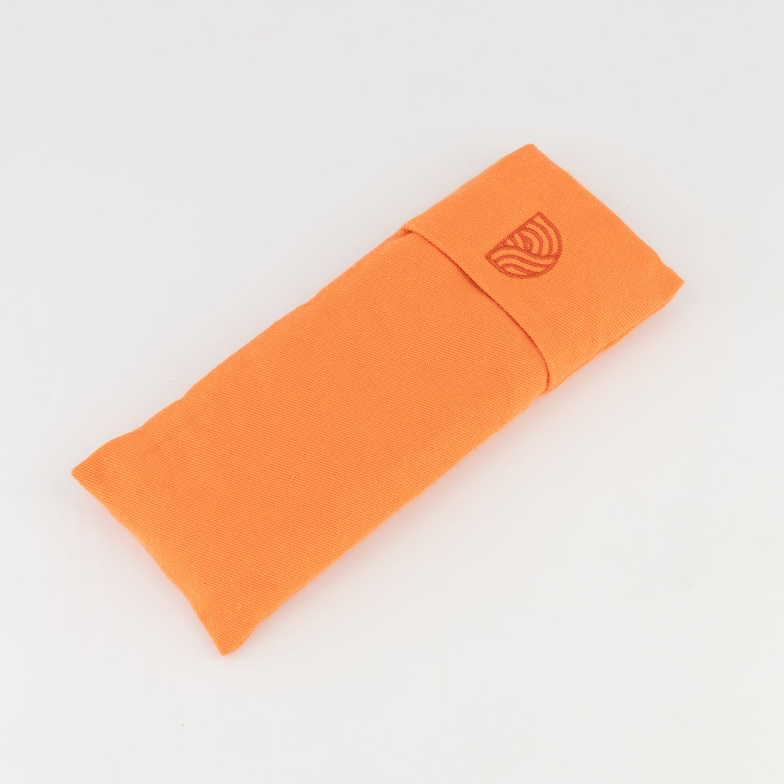 Burnt Orange Flax Seed Eye Pillow for Savasana & Deep Relaxation