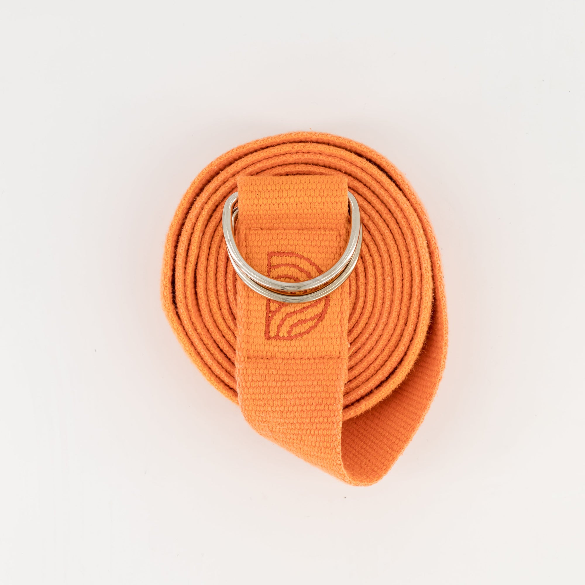 Durable Cotton Yoga Strap: Improve Flexibility and Deepen Poses - Burnt Orange